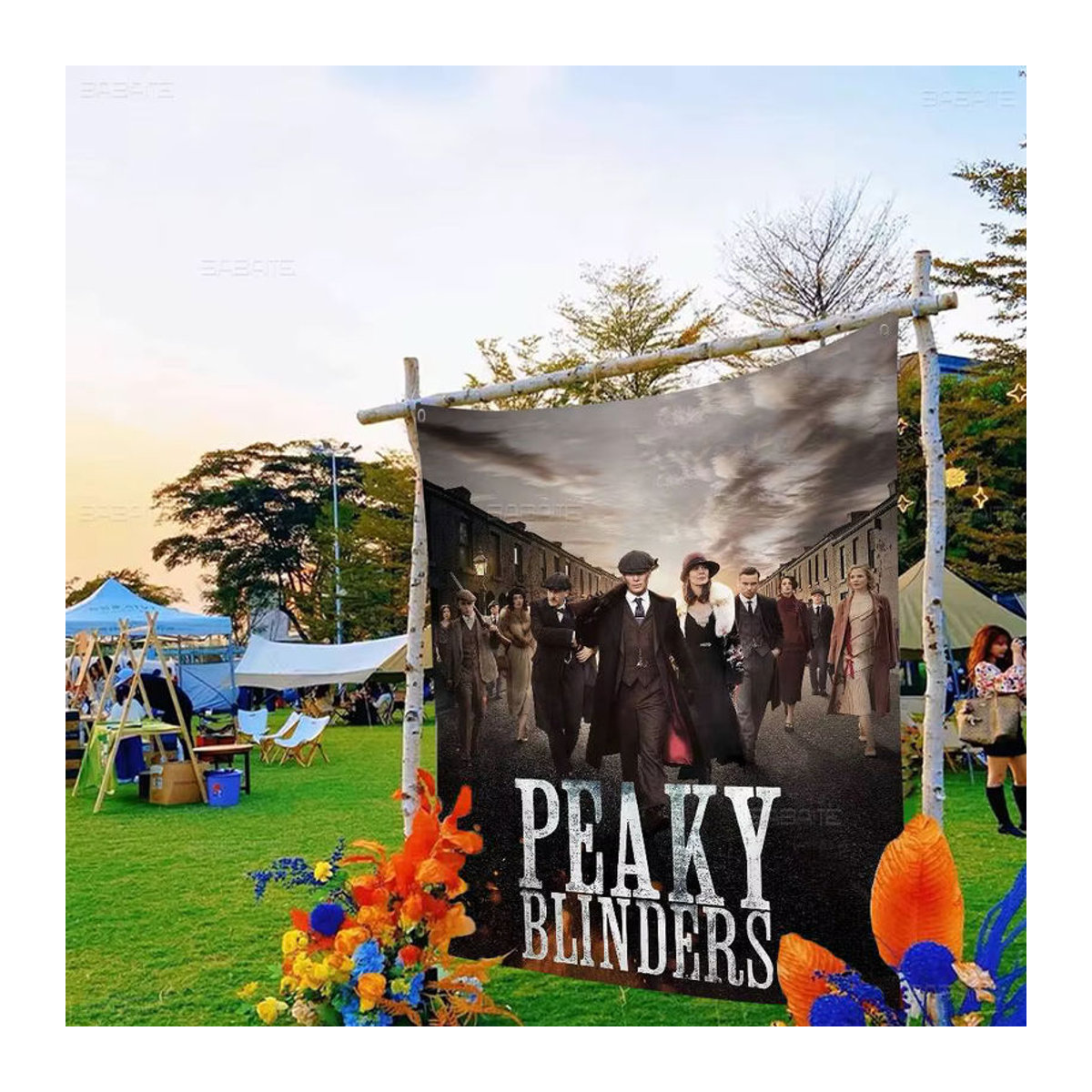 Vintage Peaky Blinders Party-Dekoration Mehrfarbige Wimpel-Girlande für deinen Geburtstag - Bild 4