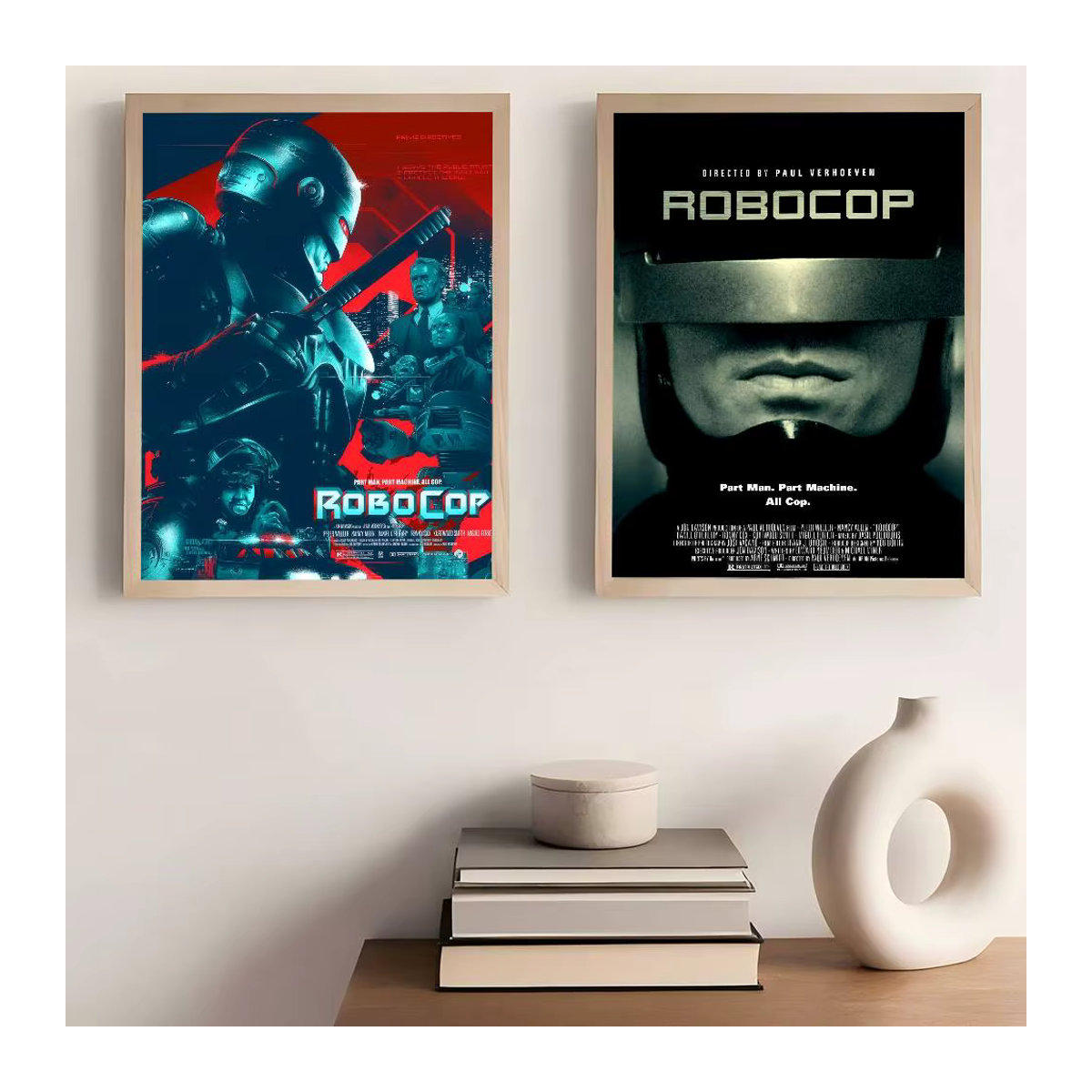 Vintage Robocop Film Poster Selbstklebender Wandaufkleber aus Papier in Mehrfarbig - Bild 3