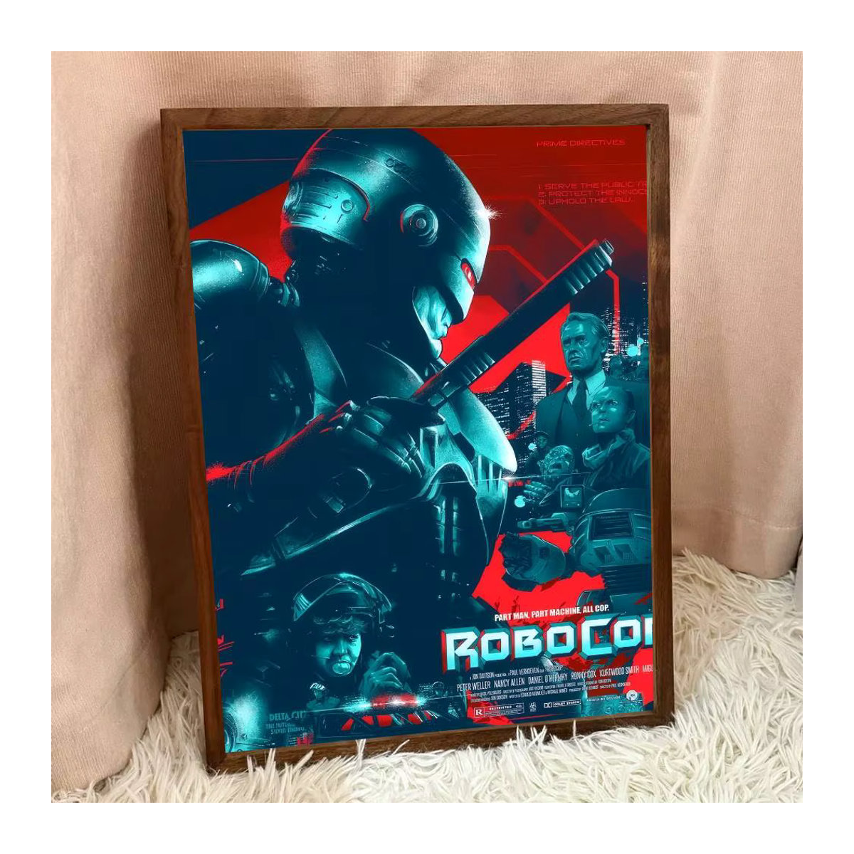 Vintage Robocop Film Poster Selbstklebender Wandaufkleber aus Papier in Mehrfarbig - Bild 5