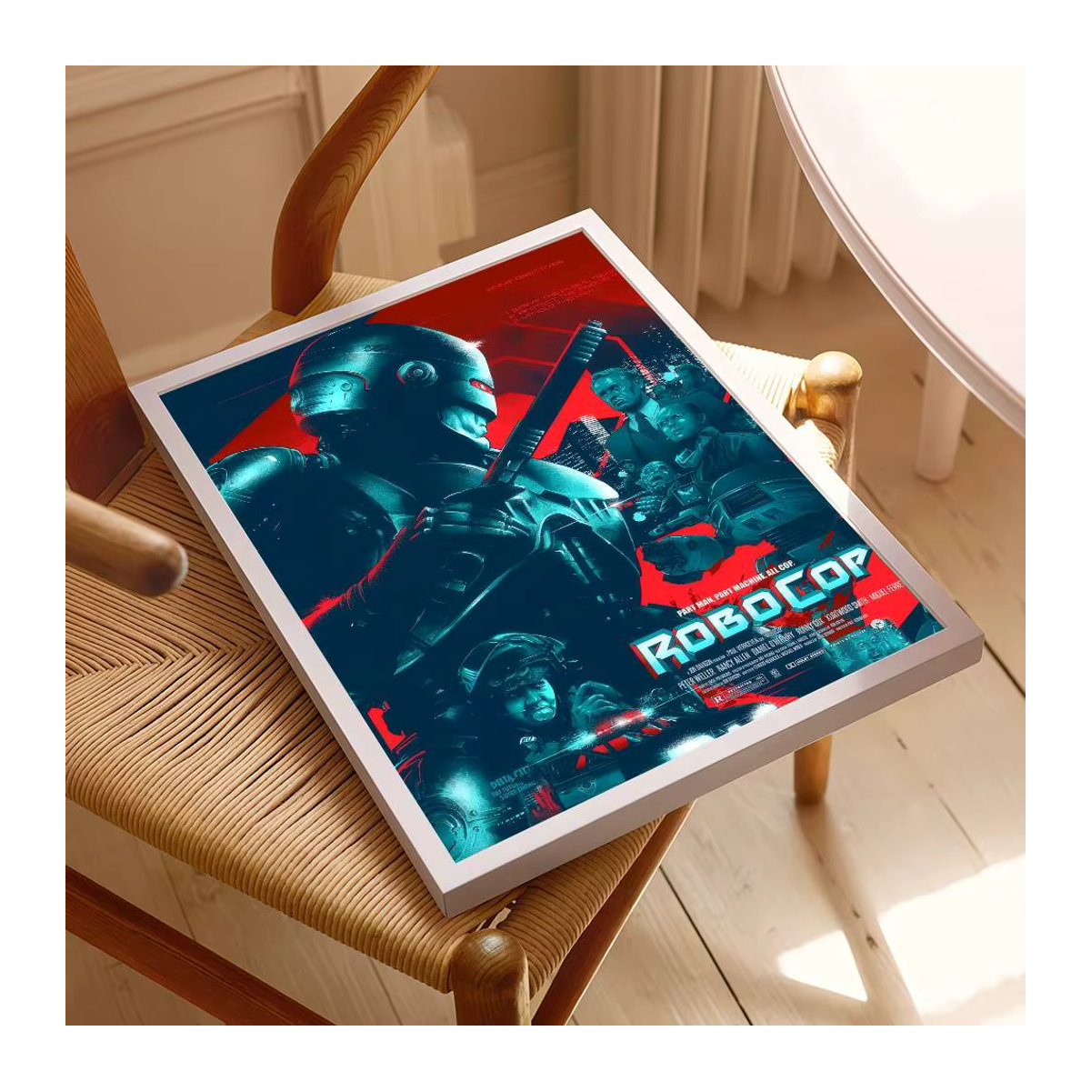 Vintage Robocop Film Poster Selbstklebender Wandaufkleber aus Papier in Mehrfarbig - Bild 6