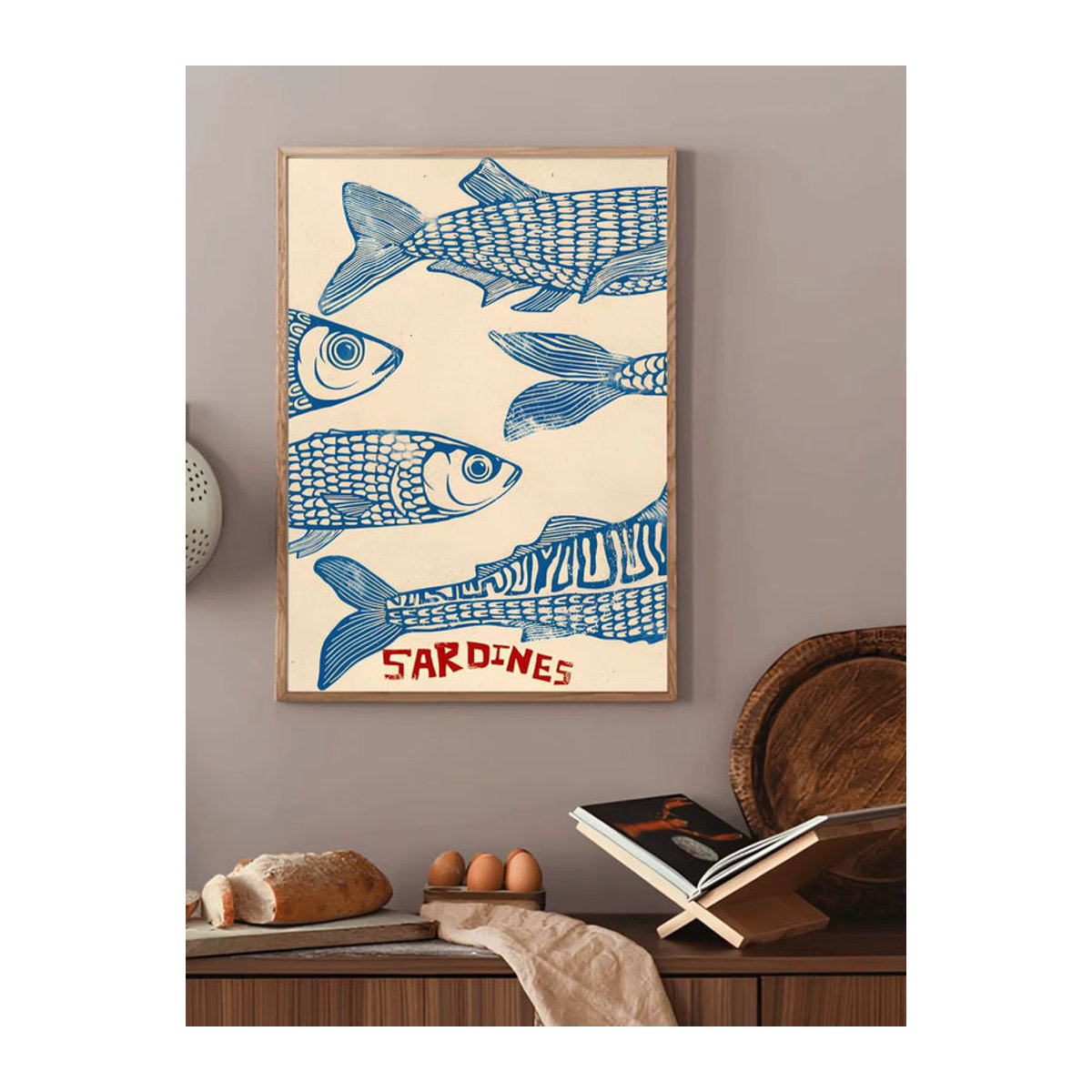 Vintage Sardinen-Poster von SHENCHEN als mehrfarbiger Fischdruck in Hochformat für deine Wanddekoration - Bild 7