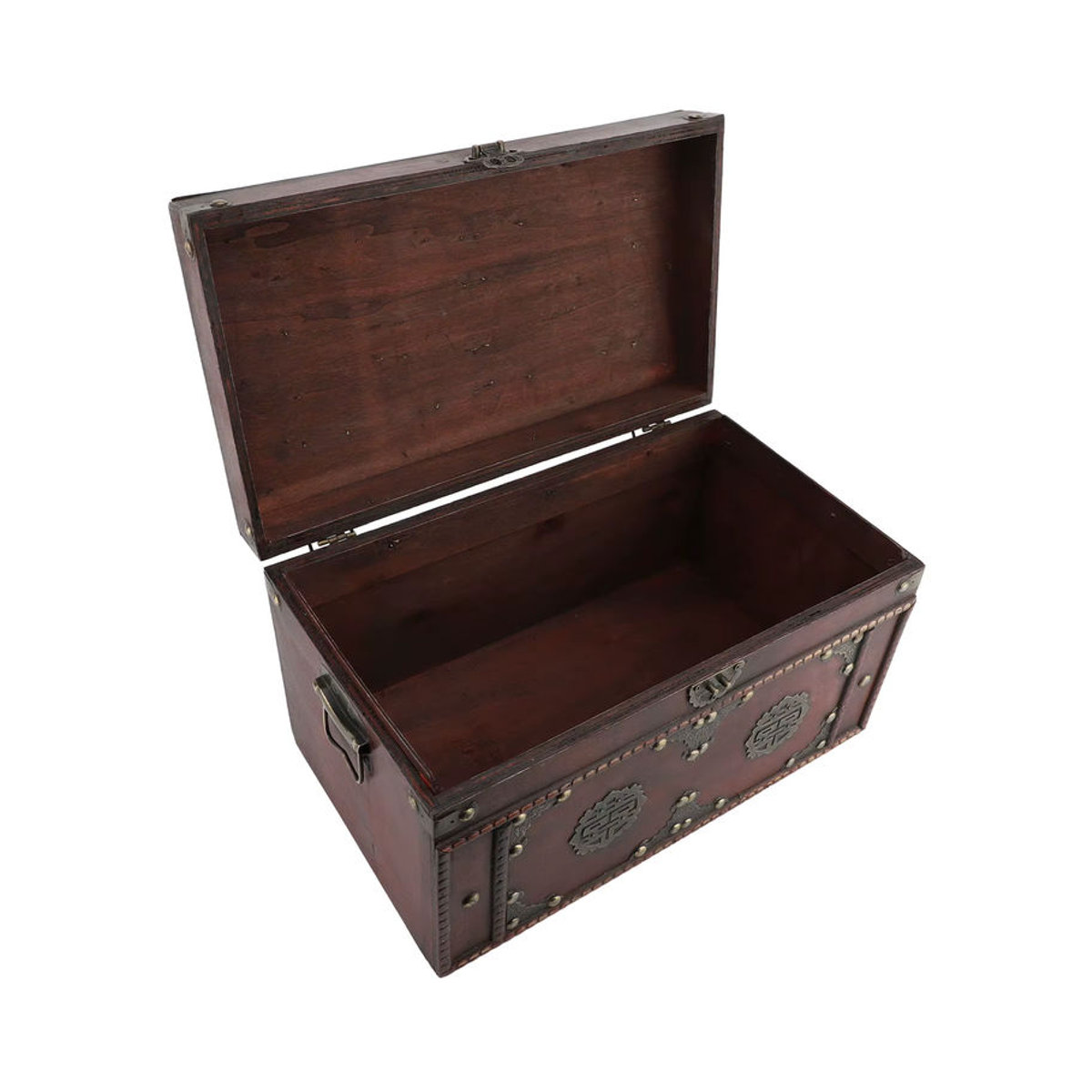 Vintage Schmuckaufbewahrungsbox aus Holz in Schwarz oder Braun als dekorativer Organizer im chinesischen Retro-Stil - Bild 3
