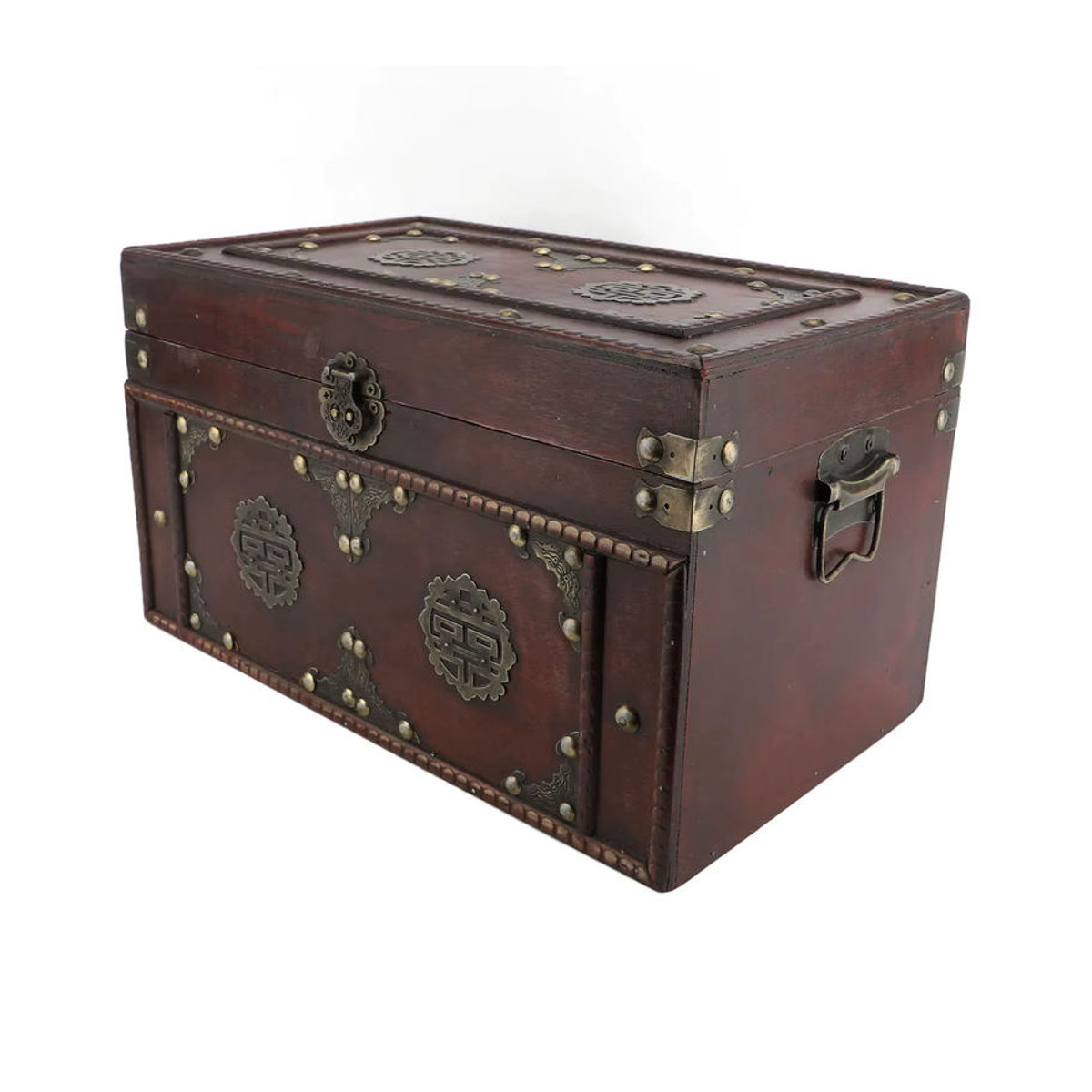 Vintage Schmuckaufbewahrungsbox aus Holz in Schwarz oder Braun als dekorativer Organizer im chinesischen Retro-Stil - Bild 6