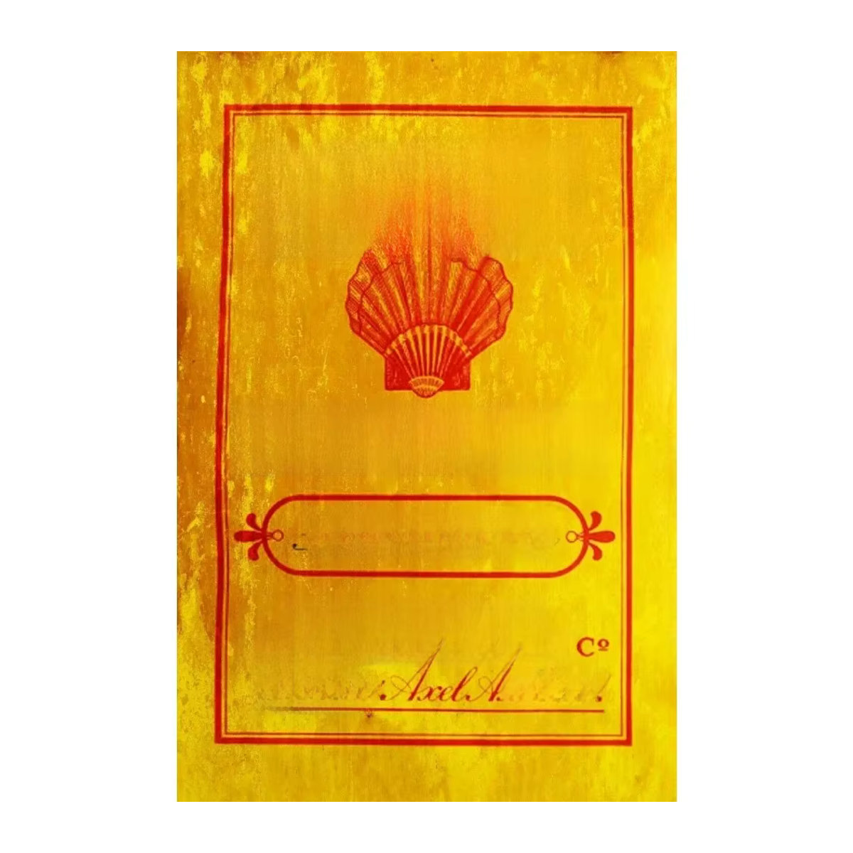 Vintage Shell Car Motor Oil Metallschild im Retro-Stil, gelb, B: 30 cm, H: 20 cm, T: 20 cm - Bild 3