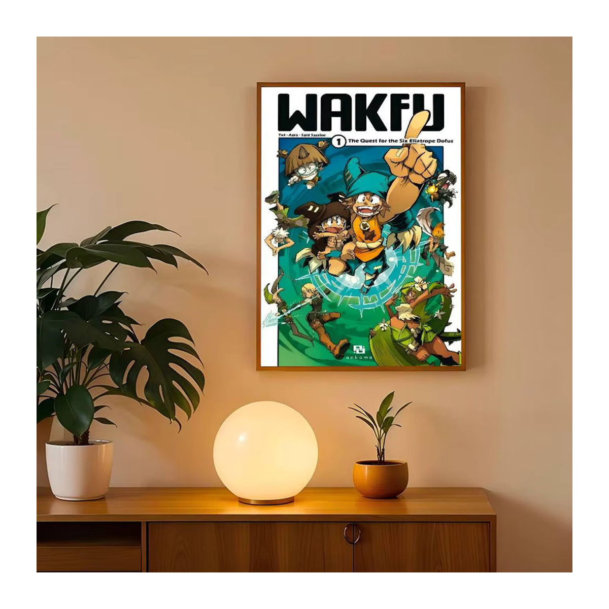 Vintage W-Wakfu Poster im Nordic-Stil als mehrfarbige Wanddekoration aus Papier - Bild 5