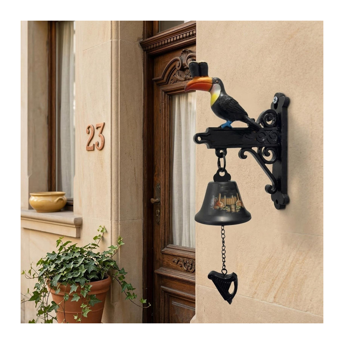 Vintage Wandbehang Master Key in Schwarz aus Metall und Kunstharz - Bild 3