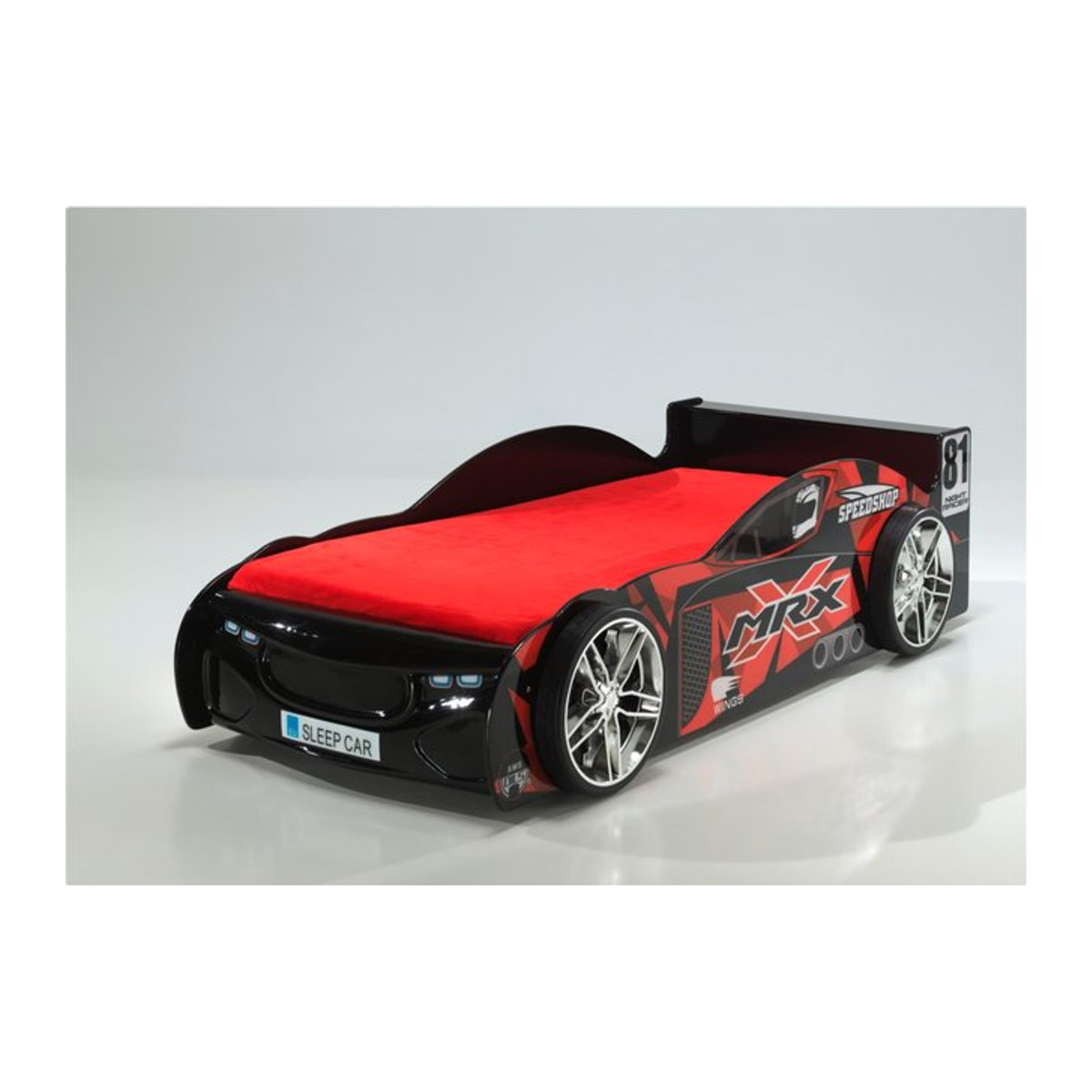 Vipack Autobett MRX in Schwarz/Weiß, Breite: 190 cm - Bild 1
