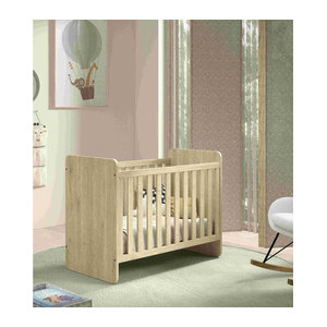 Vipack Babybett SAM in Eiche Natur mit 3-fach verstellbarem Lattenrost und Liegefläche B: 60 cm, L: 120 cm
