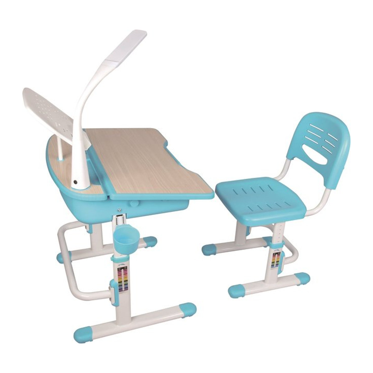Vipack Comfortline Kinderschreibtisch 301 mit Stuhl, blau, höhenverstellbar - Bild 1