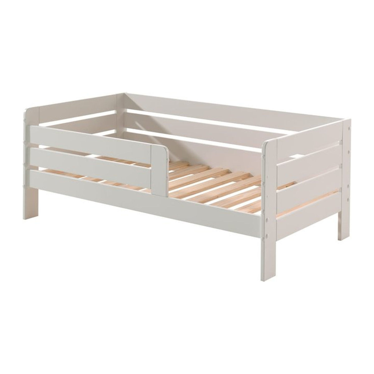 Vipack Juniorbett in Weiß mit waagerechten Paneelen aus Holzwerkstoff, Liegefläche B: 70 cm, L: 140 cm - Bild 1