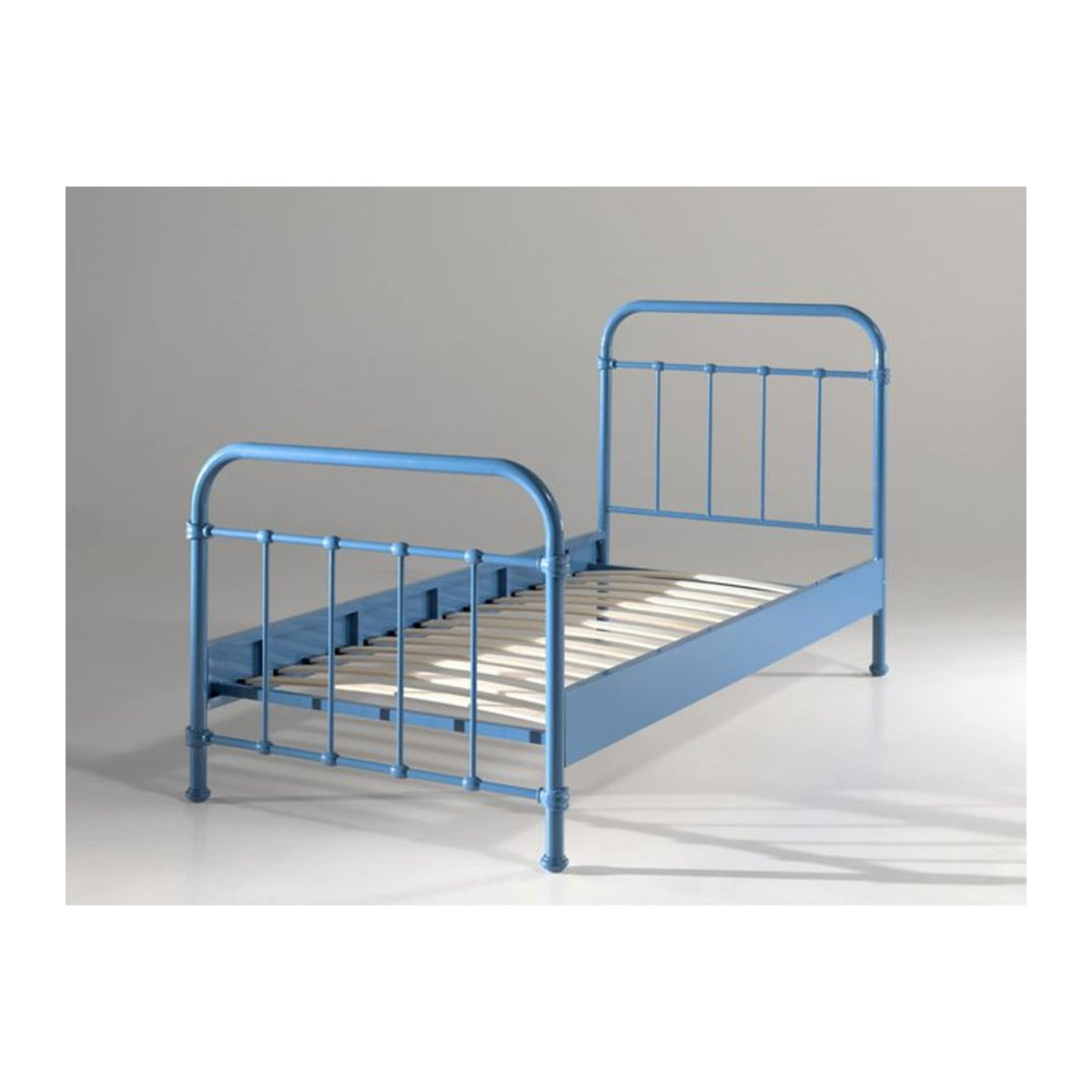 Vipack Metallbett New York in Blau, B/T: 90 x 200 cm - Bild 1