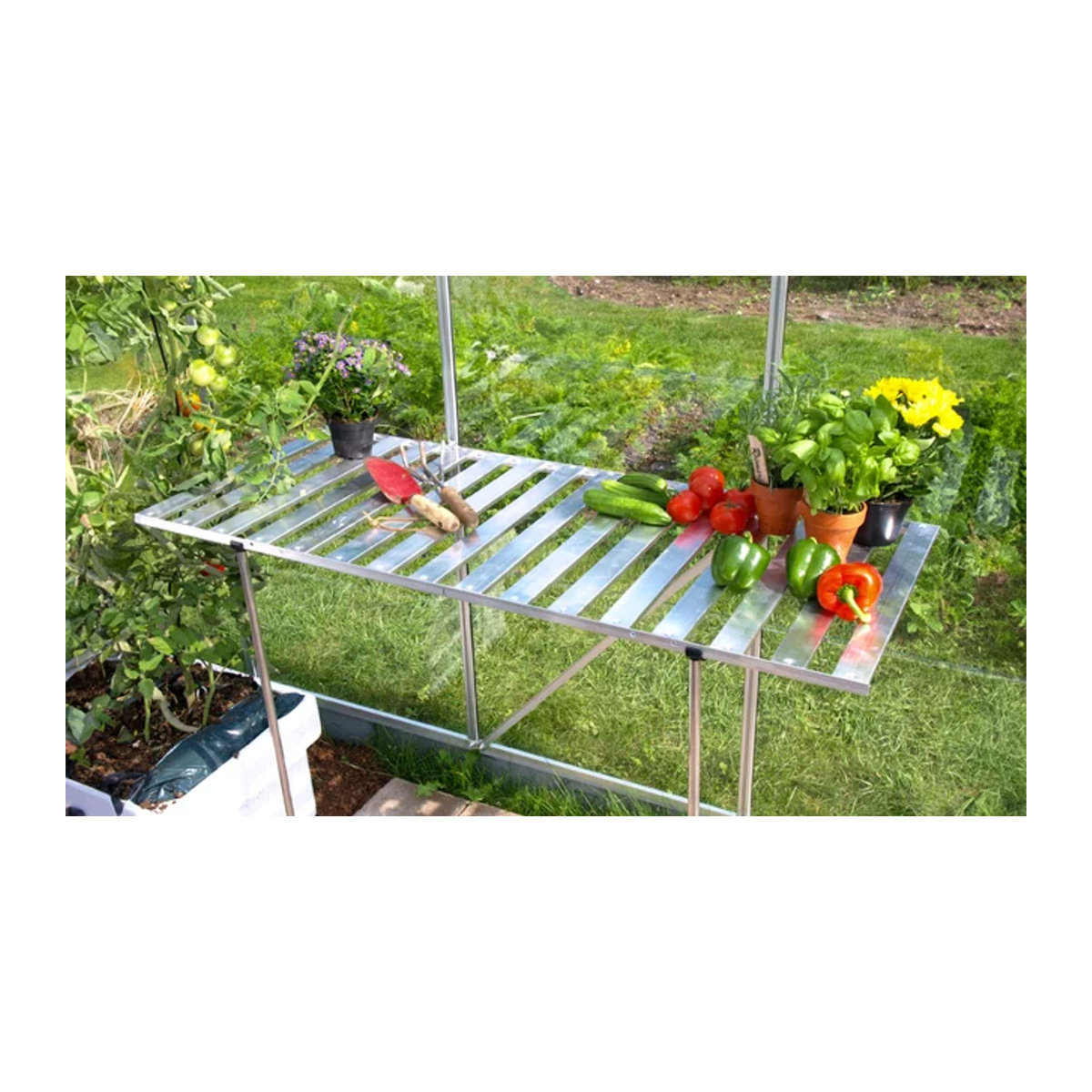 Vitavia Aluminium Gartentisch, Farbe: Silber, B/T/H: 120 x 52 x 77 cm - Bild 2
