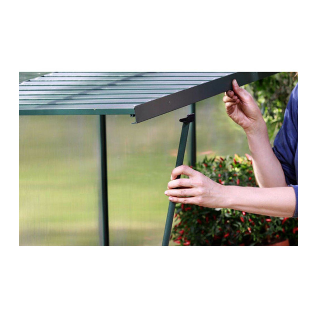 Vitavia Aluminium Pflanztisch für Gewächshäuser, abklappbar, Grün, B/T/H: 120 x 52 x 77 cm - Bild 1