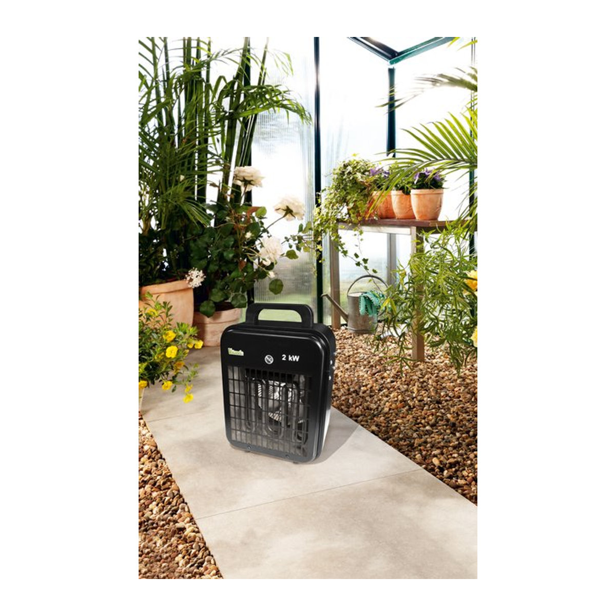 Vitavia Elektroheizung Vitavia 2KW Heizlüfter für Gewächshäuser, Schwarz - Bild 1