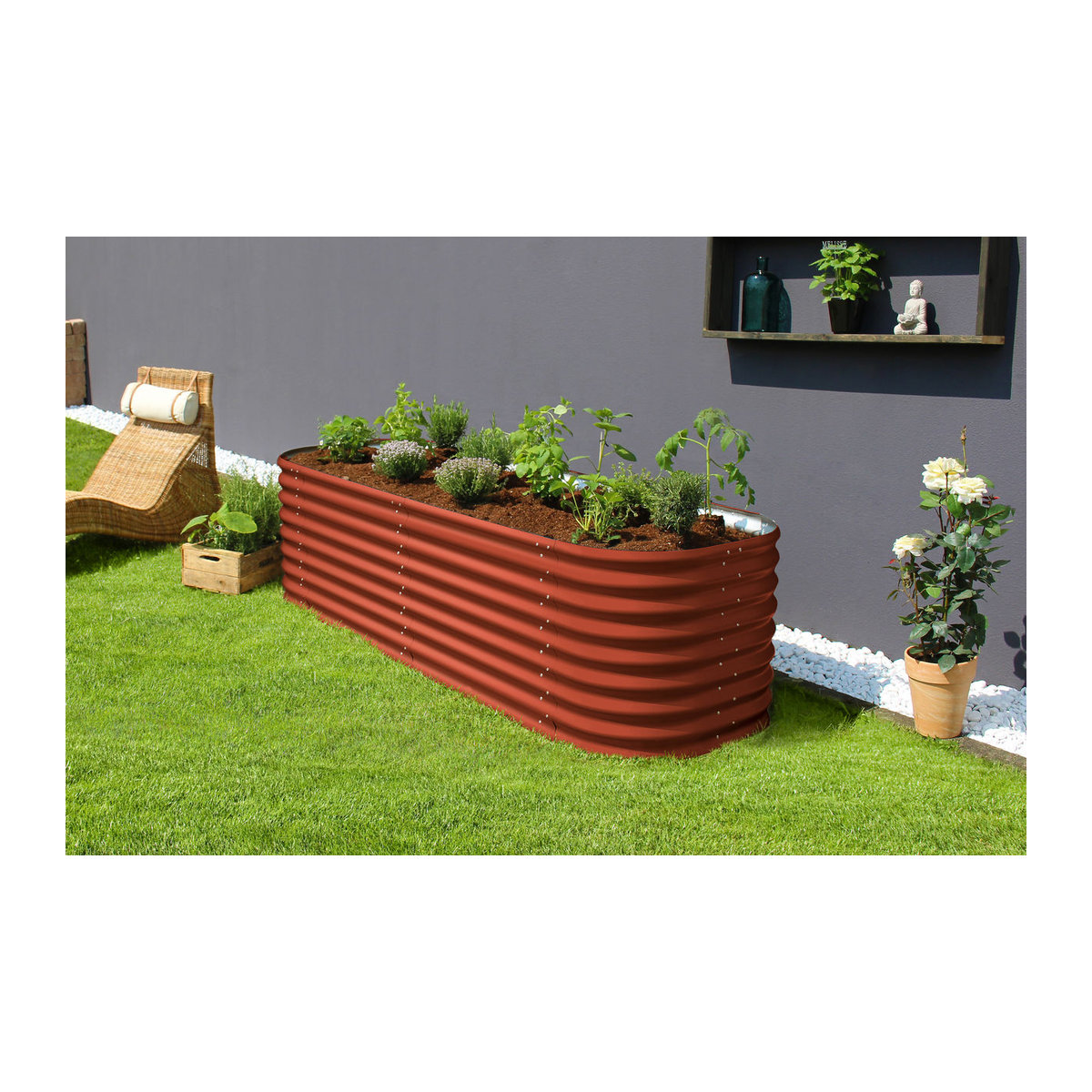 Vitavia Erweiterung Stretched für Hochbeet 630 in Rubin Rot, B: 80 cm, H: 63 cm - Bild 2