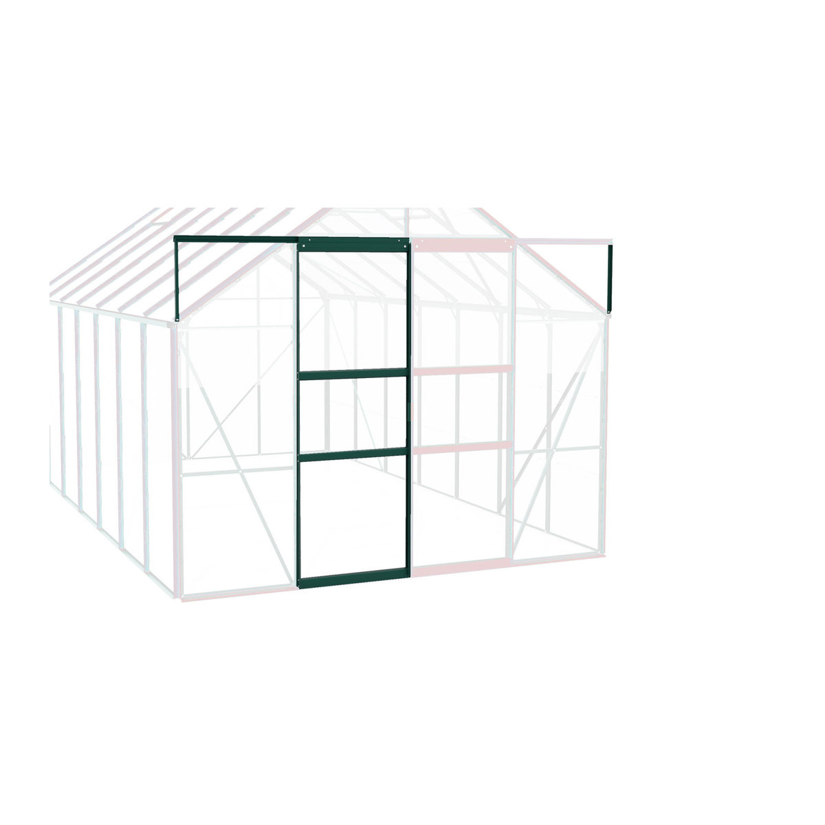 Vitavia Erweiterungsset für Doppelschiebetüren der Gewächshaus-Modelle Merkur und Meridian 1 aus Aluminium in Smaragdgrün - Bild 2