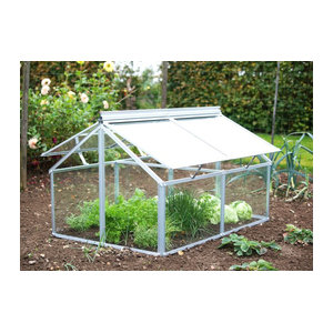 Vitavia Frühbeet Gaia Jumbo aus Aluminium und Glas in Silber, B/T/H: 119,3 x 83,1 x 71,9 cm