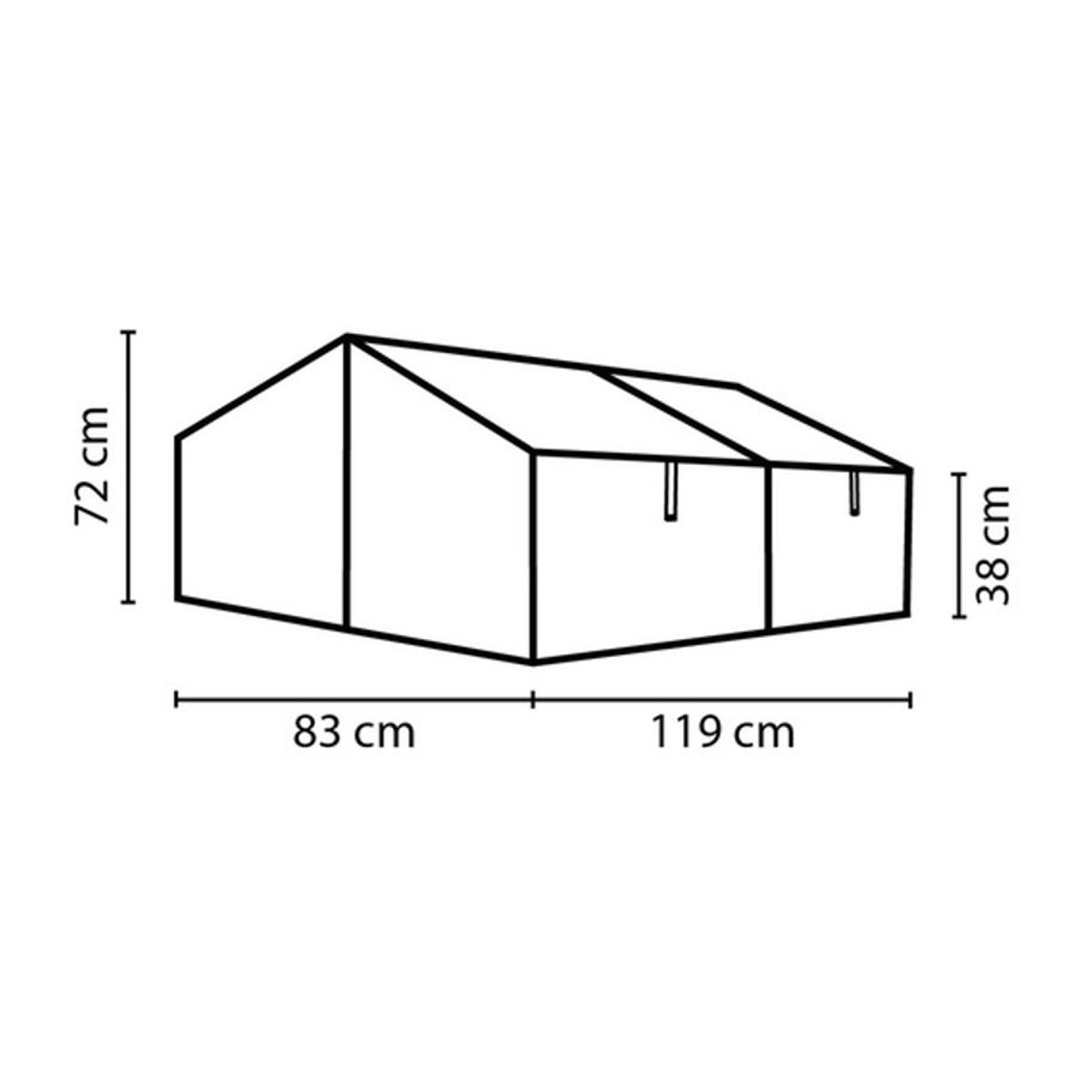 Vitavia Frühbeet Gaia Jumbo aus Aluminium und Glas in Silber, B/T/H: 119,3 x 83,1 x 71,9 cm - Bild 5