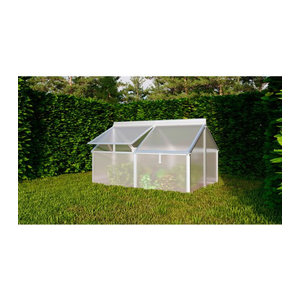 Vitavia Frühbeet Gaia Jumbo aus Aluminium und Polycarbonat in Silber, B/T/H: 83 x 72 x 119 cm