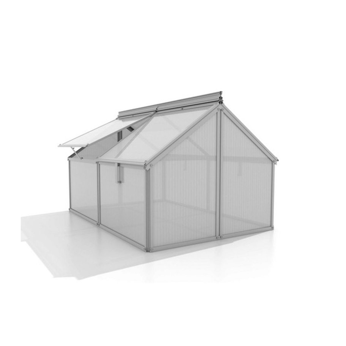 Vitavia Frühbeet Gaia Jumbo aus Aluminium und Polycarbonat in Silber, B/T/H: 83 x 72 x 119 cm - Bild 3