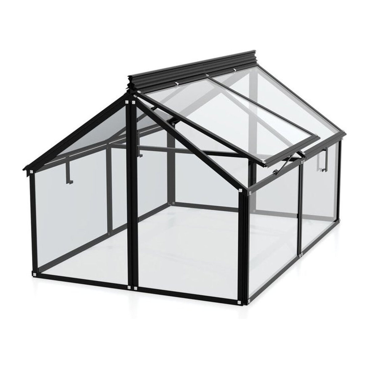 Vitavia Frühbeet Gaia Jumbo in Schwarz aus Aluminium und ESG-Glas, B/T/H: 83 x 72 x 119 cm - Bild 5