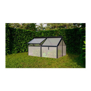 Vitavia Frühbeet Gaia Jumbo in Schwarz aus Aluminium und Polycarbonat, B/T/H: 83 x 119 x 72 cm