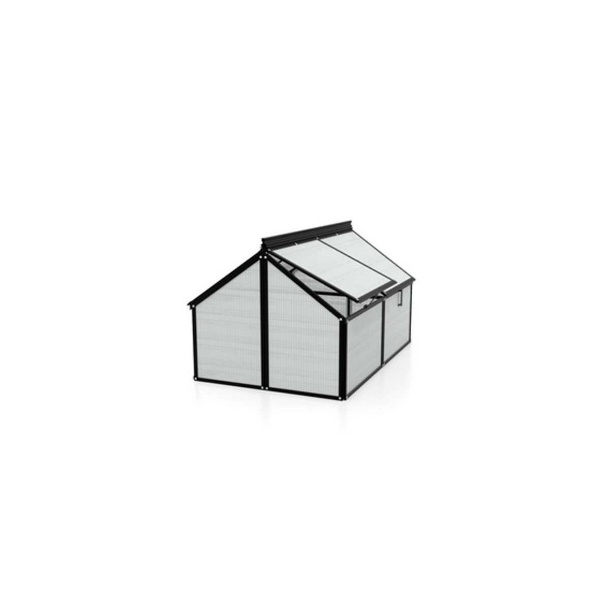 Vitavia Frühbeet Gaia Jumbo in Schwarz aus Aluminium und Polycarbonat, B/T/H: 83 x 119 x 72 cm - Bild 2