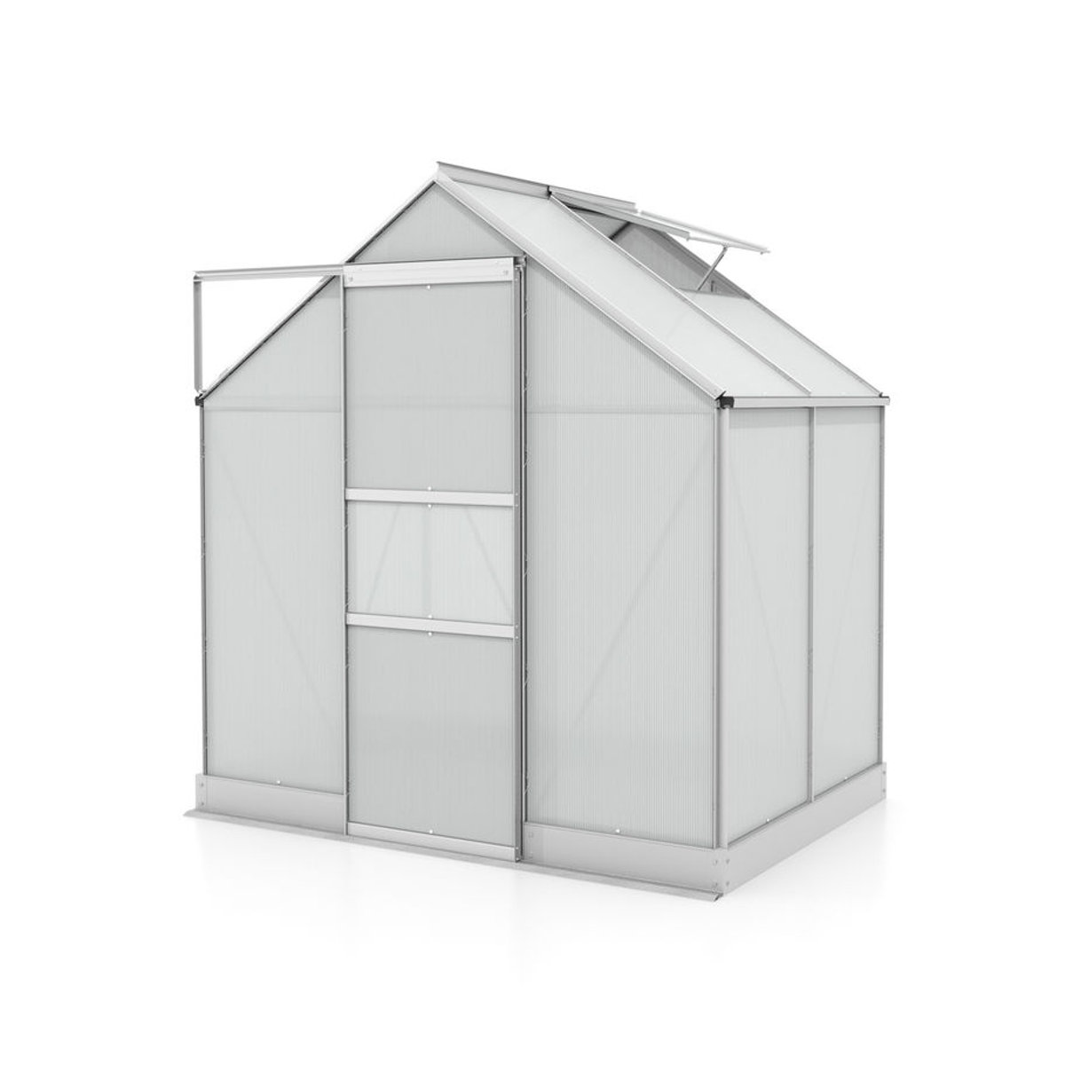 Vitavia Gewächshaus Apollo 2500 aus Aluminium und Polycarbonat in Alufarben, 2,5 m² - Bild 3