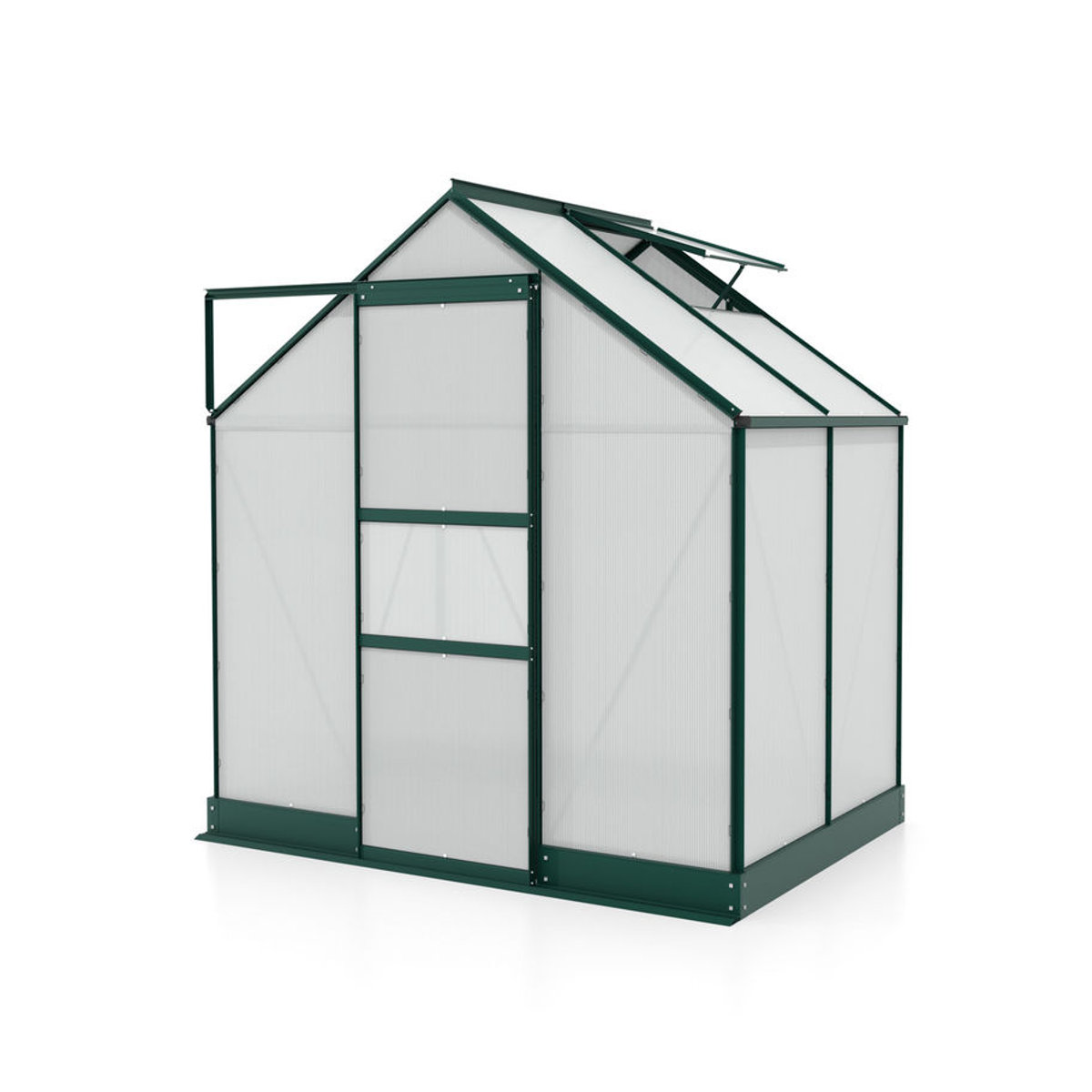 Vitavia Gewächshaus Apollo 2500 in Smaragdgrün mit Aluminiumrahmen und 6 mm Polycarbonat-Platten, 2,5 m² - Bild 2