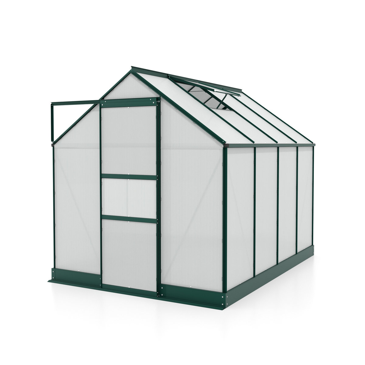 Vitavia Gewächshaus Apollo 5000 in Grün mit Aluminiumrahmen und Polycarbonat-Verglasung, 5,0 m² - Bild 1