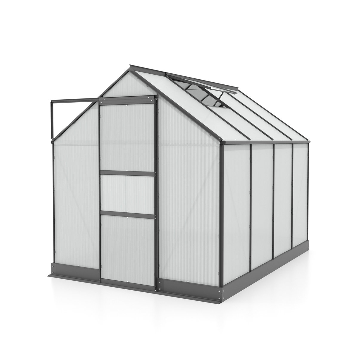 Vitavia Gewächshaus Apollo 5000 in Schwarz mit 5,0 m² Fläche und 6 mm Polycarbonat-Platten aus Aluminium - Bild 1