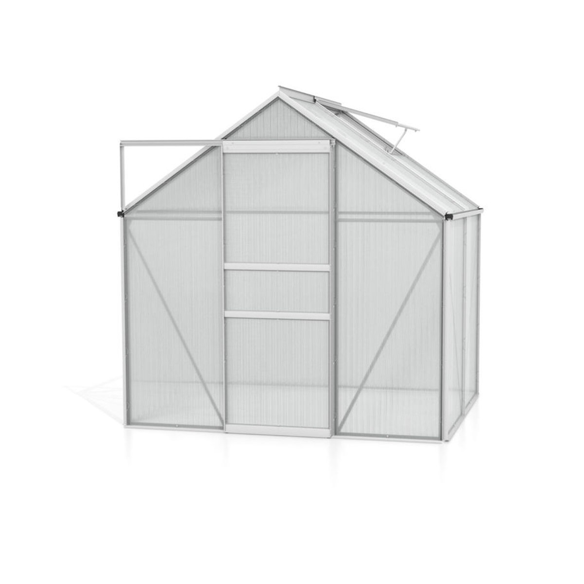 Vitavia Gewächshaus Calypso 3000 aus Aluminium und Polycarbonat in Silber - Bild 2