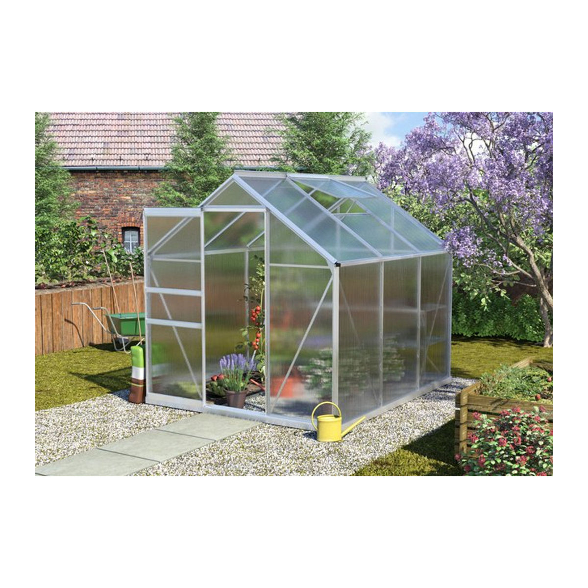 Vitavia Gewächshaus Calypso 4400 aus Aluminium in Alufarben mit 6 mm Polycarbonat-Verglasung, 4,4 m² - Bild 1