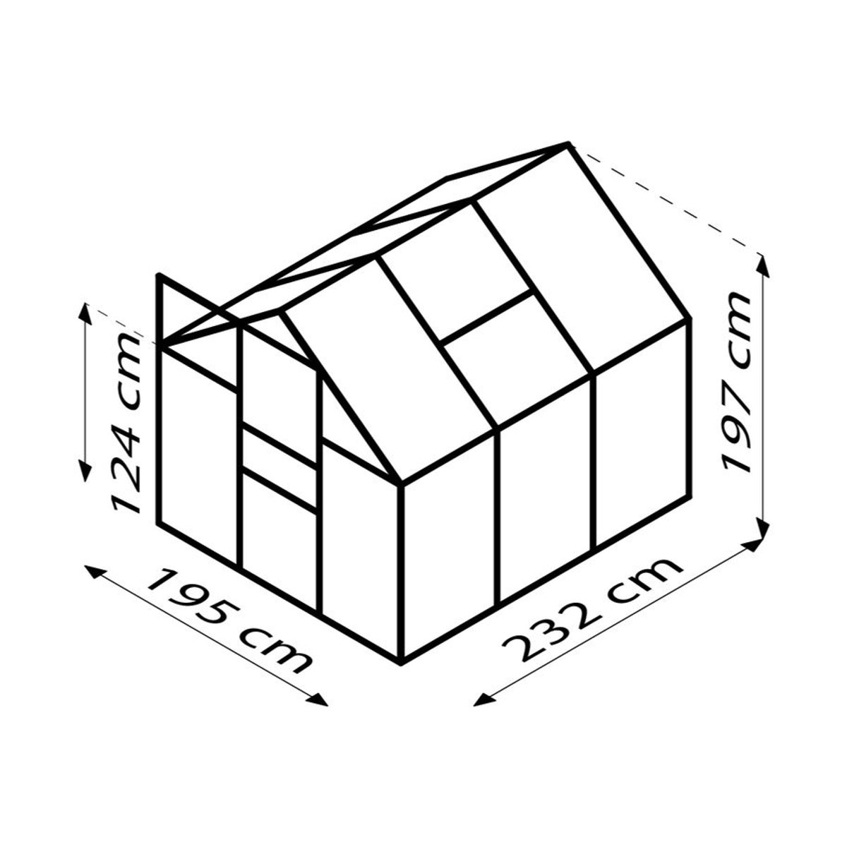 Vitavia Gewächshaus Calypso 4400 in Grün mit Aluminiumrahmen und Polycarbonat-Platten, 4,4 m² - Bild 2
