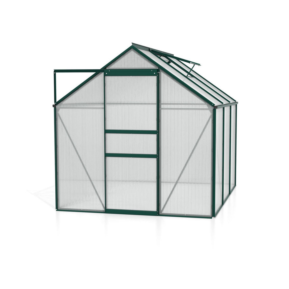 Vitavia Gewächshaus Calypso 4400 in Grün mit Aluminiumrahmen und Polycarbonat-Platten, 4,4 m² - Bild 2