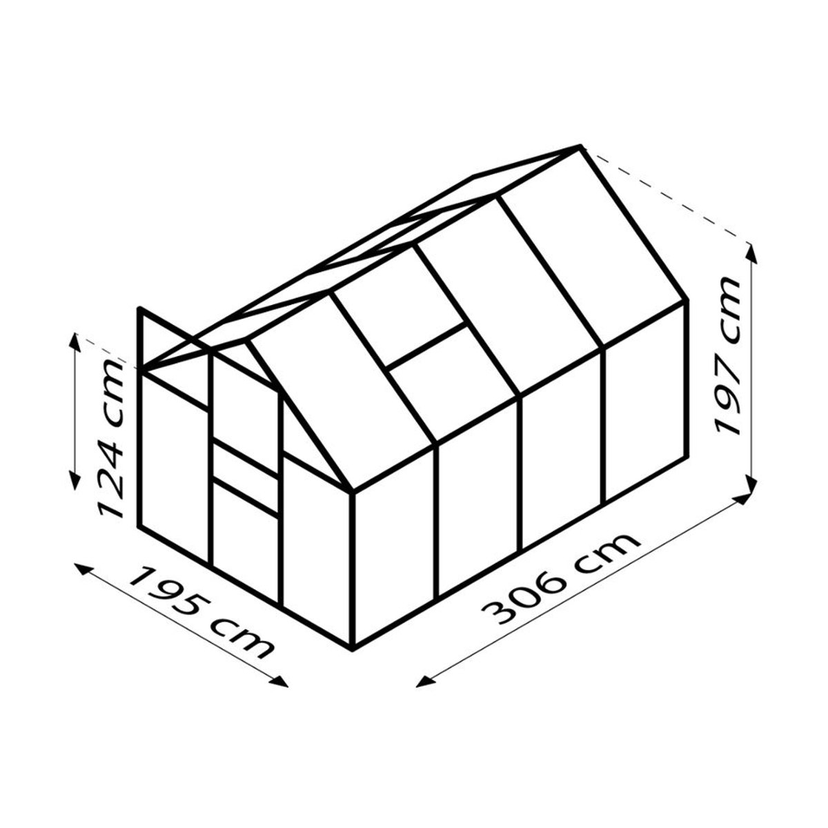 Vitavia Gewächshaus Calypso 5800 in Grün mit Aluminiumrahmen und Polycarbonat-Platten, 5,8 m² - Bild 2