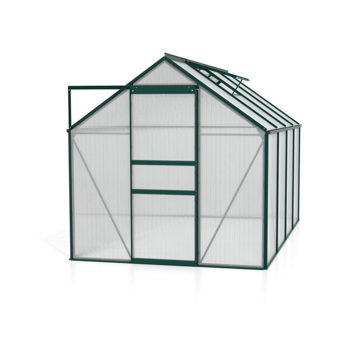 Vitavia Gewächshaus Calypso 5800 in Grün mit Aluminiumrahmen und Polycarbonat-Platten, 5,8 m² - Bild 3