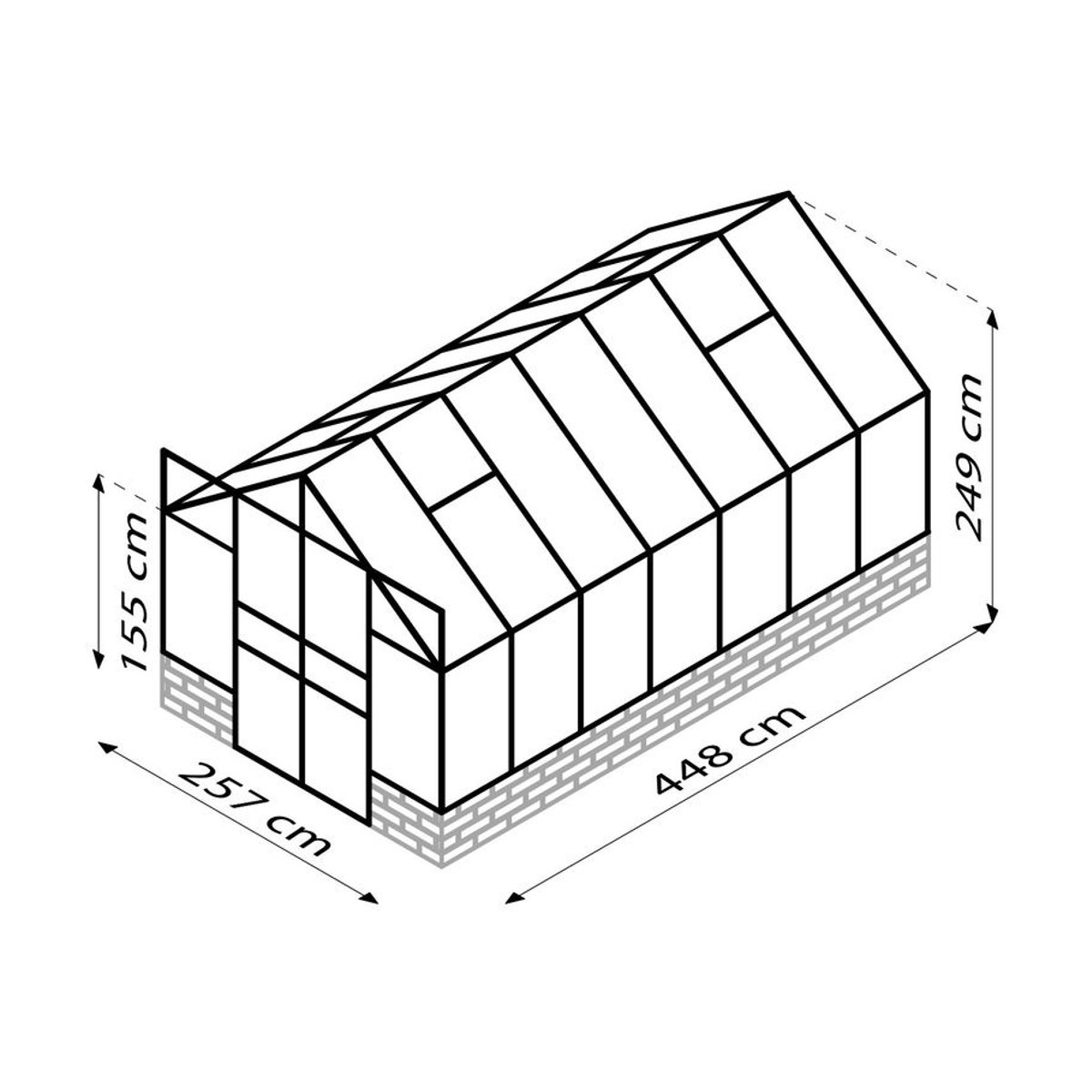Vitavia Gewächshaus Cassandra 11,5 m2 aus Aluminium und ESG Glas in Silber - Bild 2