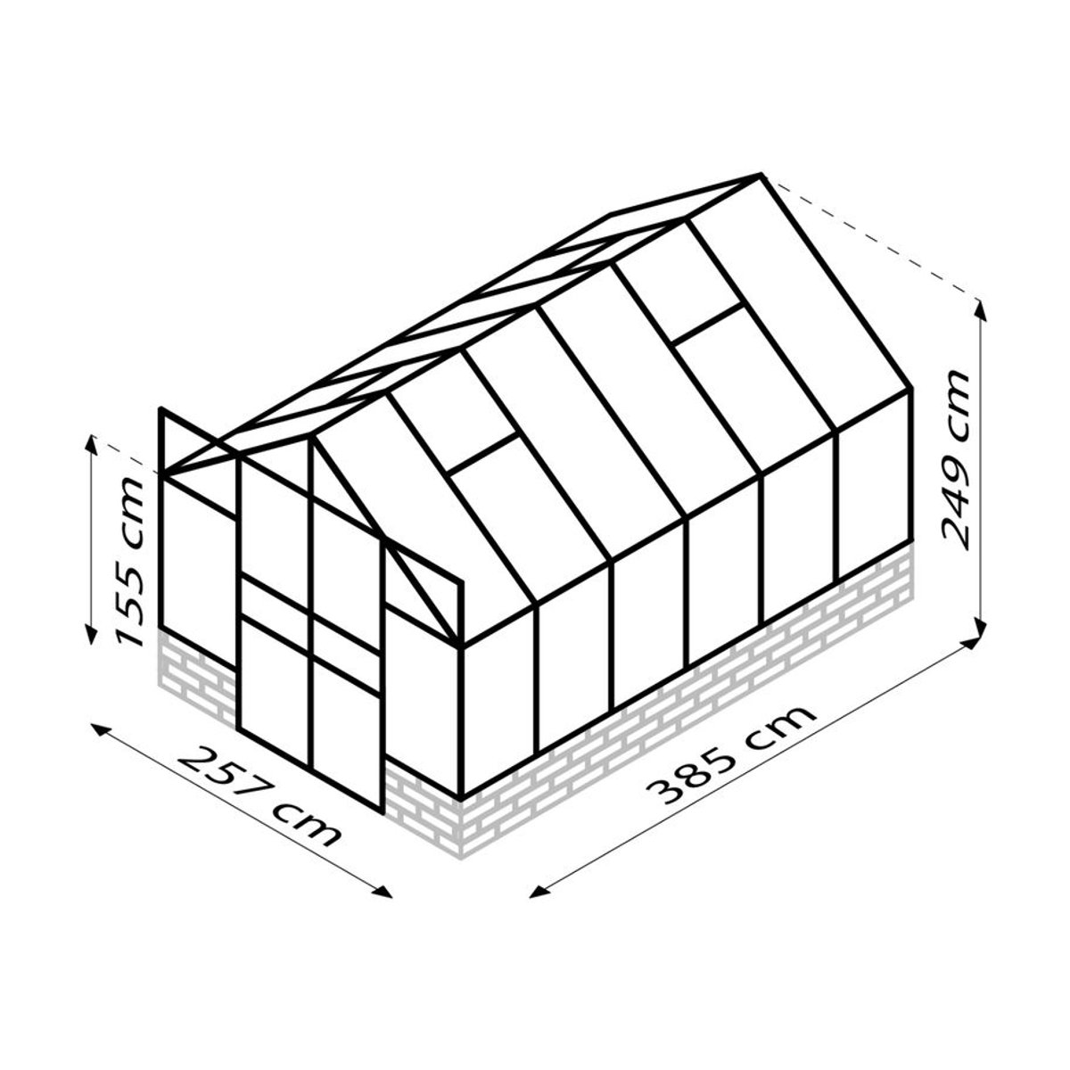 Vitavia Gewächshaus Cassandra 9900 aus Aluminium und Glas in Silber, 9,9 m² - Bild 2