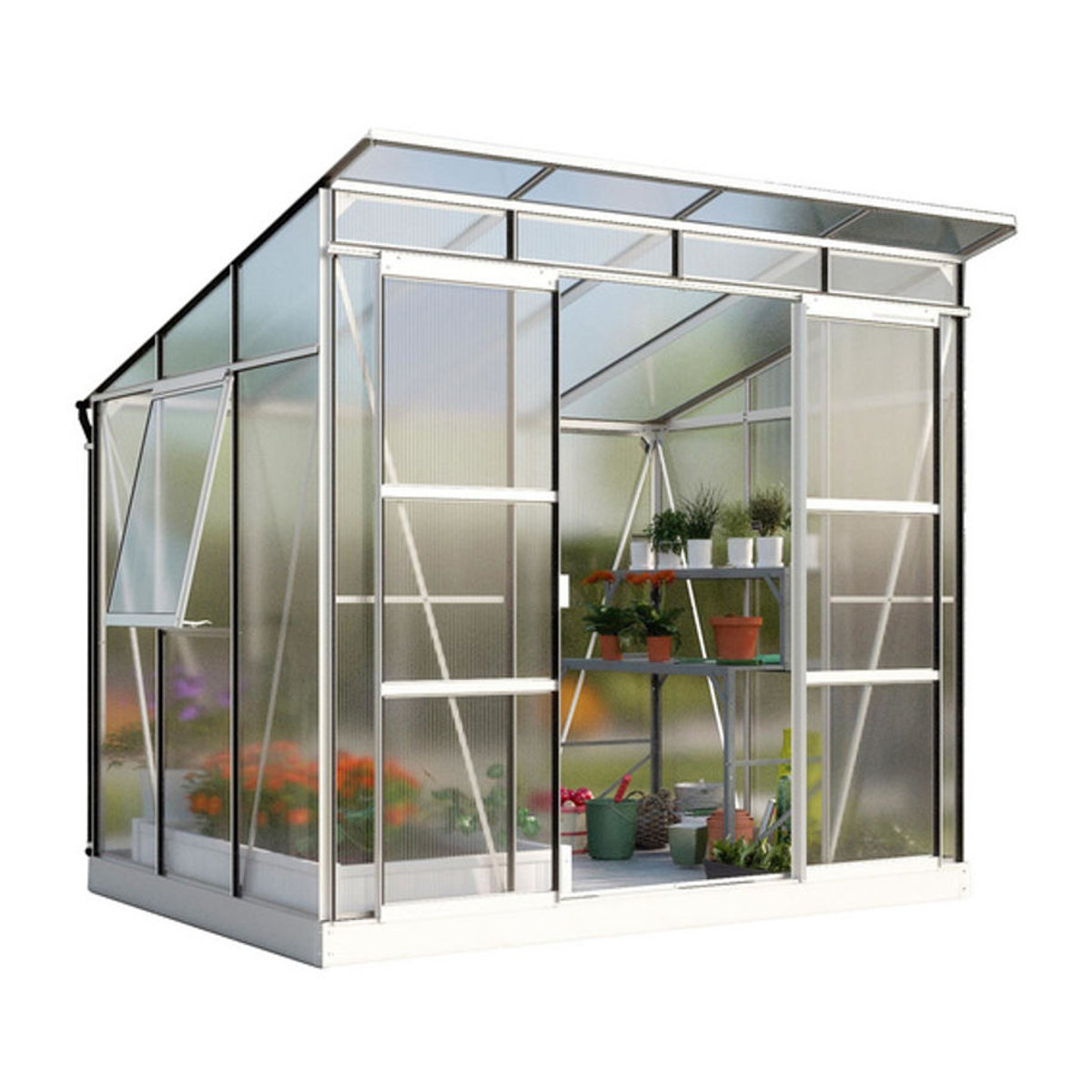 Vitavia Gewächshaus Freya 5900 in Anthrazit mit Polycarbonat-Verglasung und Aluminiumrahmen, 5,9 m² - Bild 5