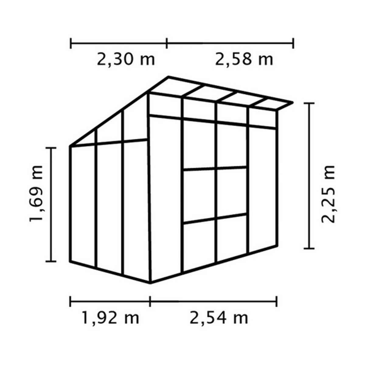Vitavia Gewächshaus Freya 5900 in Anthrazit mit Polycarbonat-Verglasung und Aluminiumrahmen, 5,9 m² - Bild 6