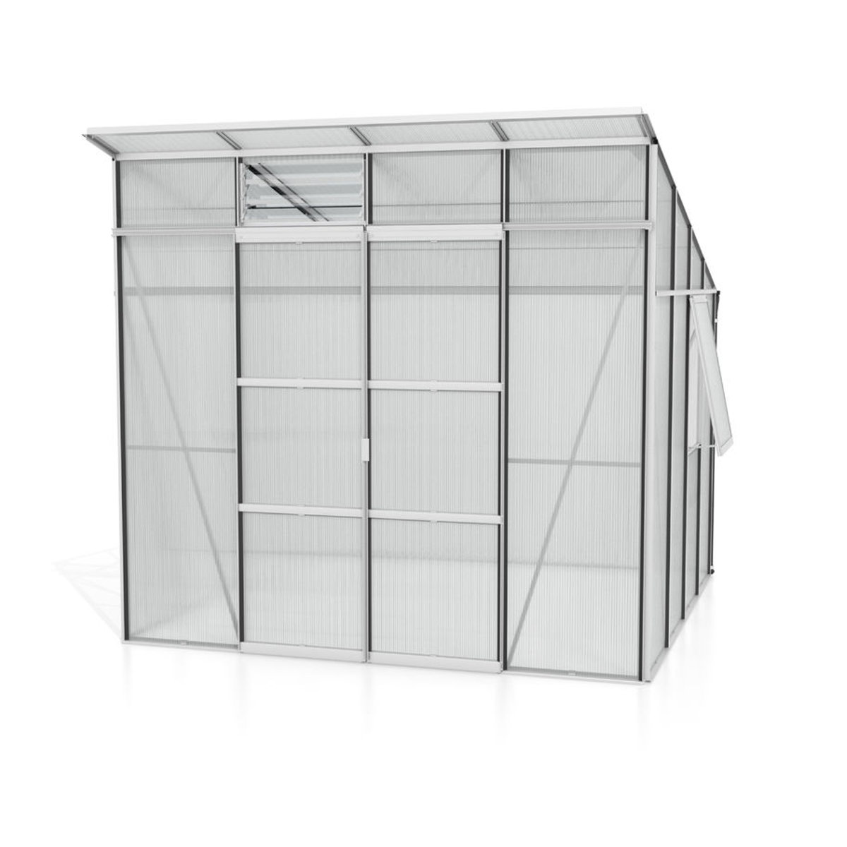 Vitavia Gewächshaus Freya 7600 aus Aluminium und Polycarbonat in Silber, 7,6 m² - Bild 2
