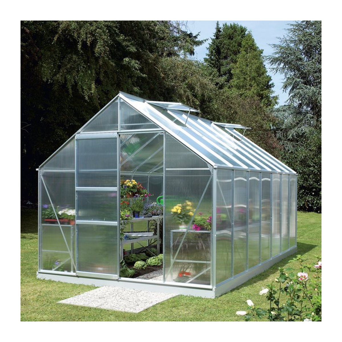 Vitavia Gewächshaus Merkur 11500 aus Aluminium und Polycarbonat in Silber - Bild 1