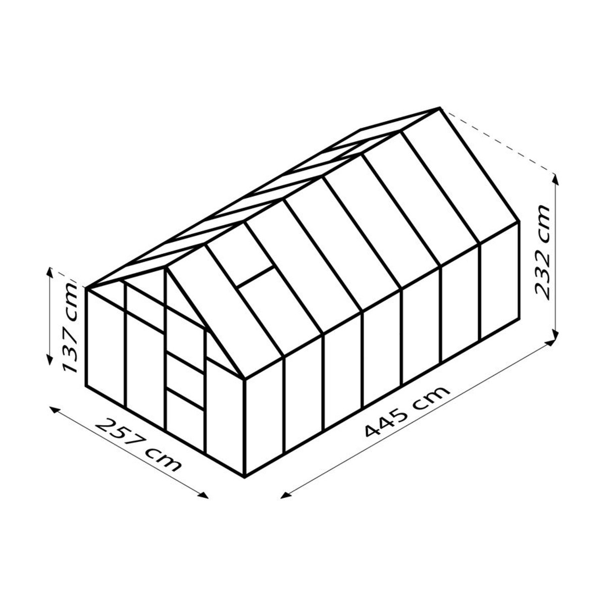 Vitavia Gewächshaus Merkur 11500 aus Aluminium und Polycarbonat in Silber - Bild 2