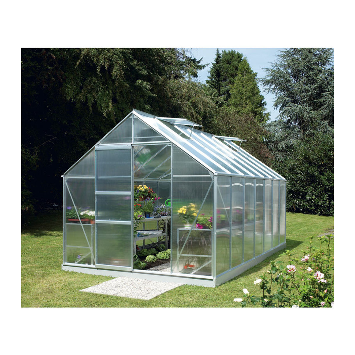 Vitavia Gewächshaus Merkur 11500 aus Aluminium und Polycarbonat in Silber - Bild 3