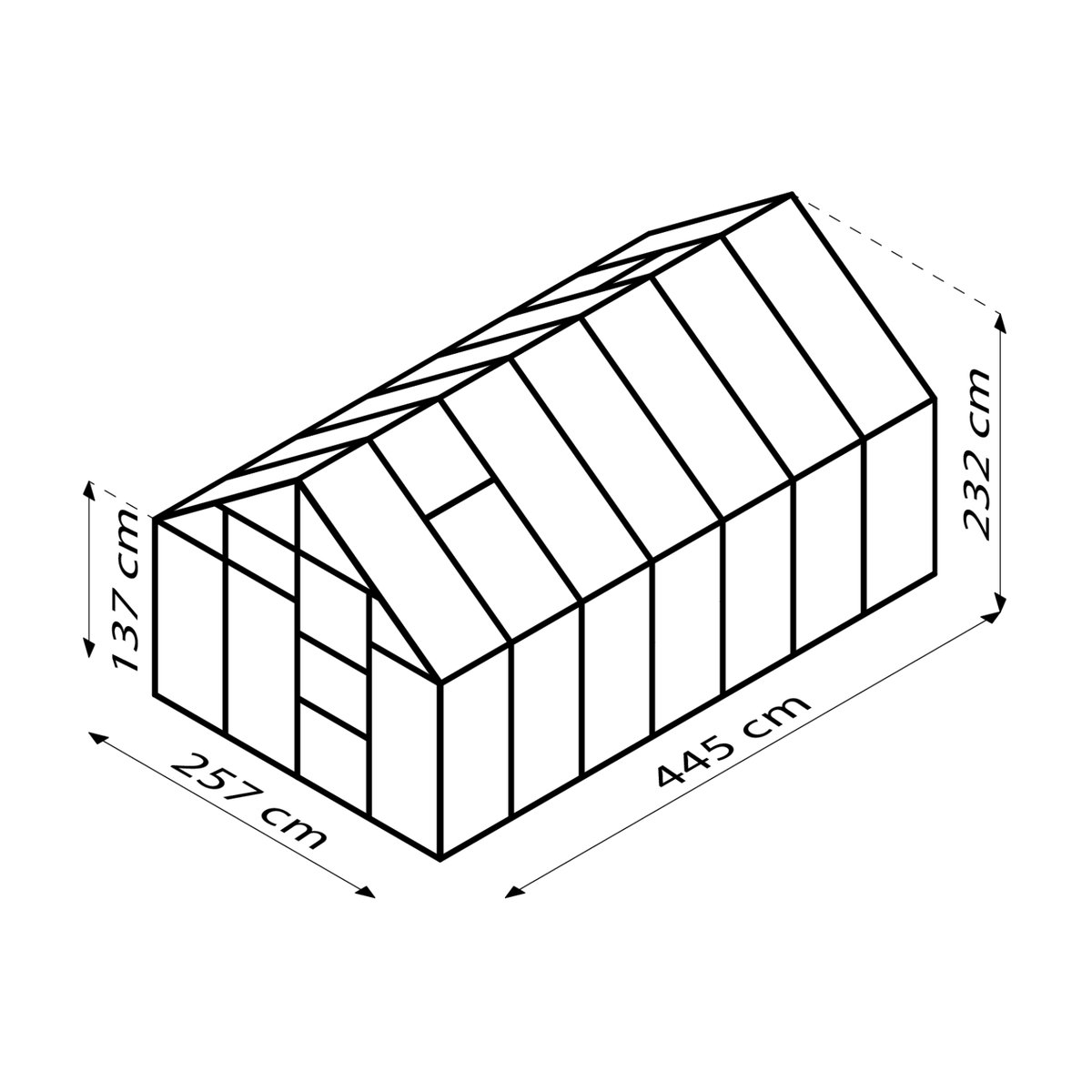 Vitavia Gewächshaus Merkur 11500 in Schwarz mit Aluminiumrahmen und 3 mm ESG Glas, 11,5 m² - Bild 2