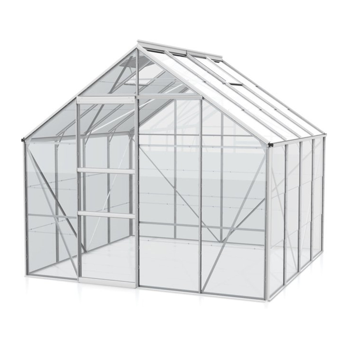 Vitavia Gewächshaus Merkur 8300 aus Aluminium in Alufarben mit 8,3 m² und 3 mm ESG-Glas - Bild 1