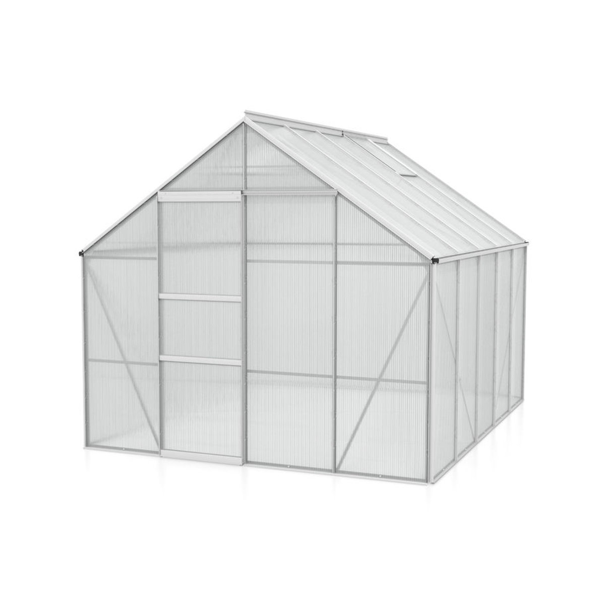 Vitavia Gewächshaus Merkur 8300 aus eloxiertem Aluminium in Alufarben mit 8,3 m² Fläche und 6 mm Polycarbonat-Verglasung - Bild 2
