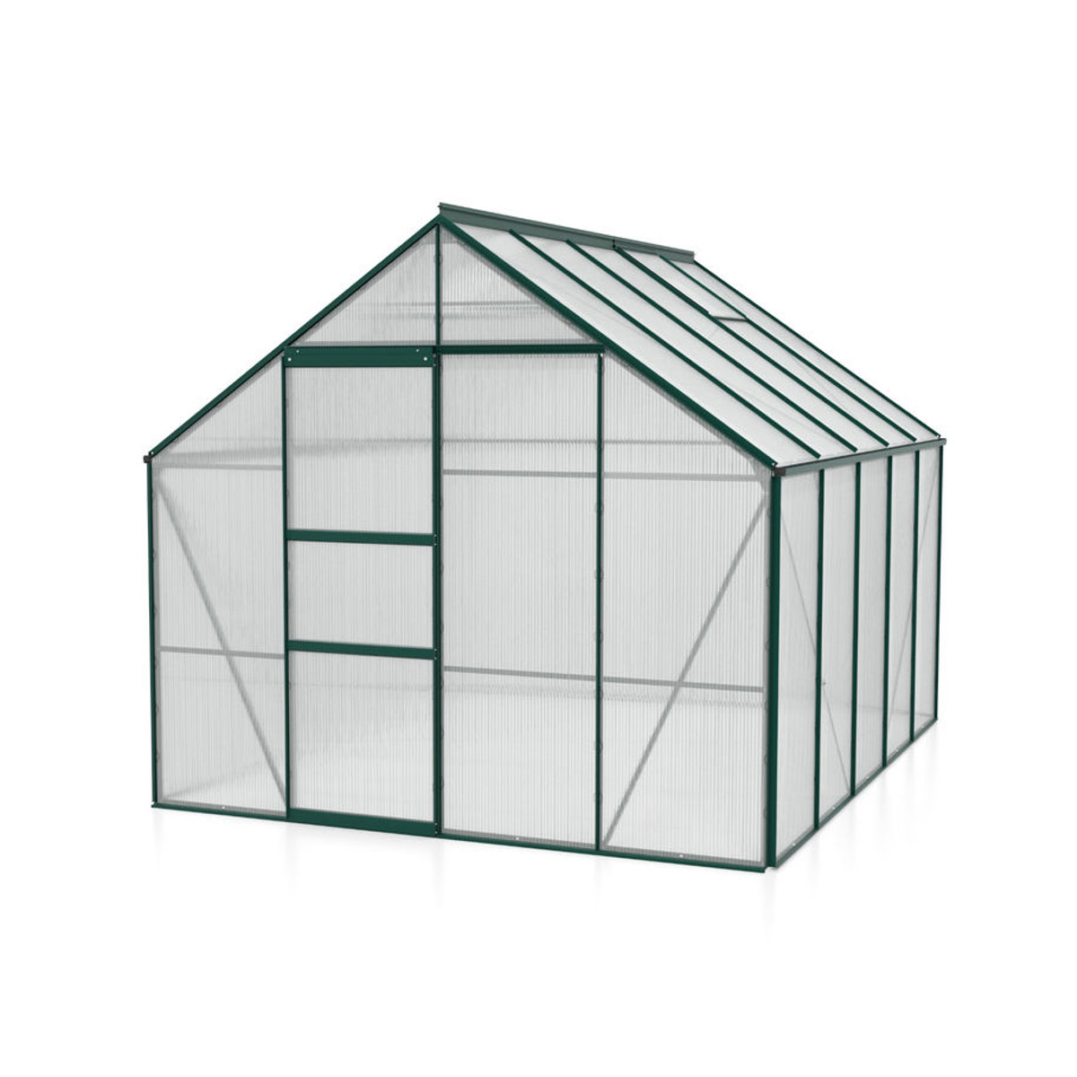 Vitavia Gewächshaus Merkur 8300 in Smaragdgrün mit Aluminiumrahmen und Polycarbonat-Verglasung - Bild 3