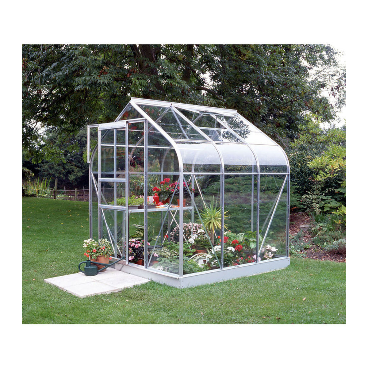 Vitavia Gewächshaus Orion 3800 aus eloxiertem Aluminium in Alufarben mit 3,8 m² und 3 mm ESG-Glas - Bild 4